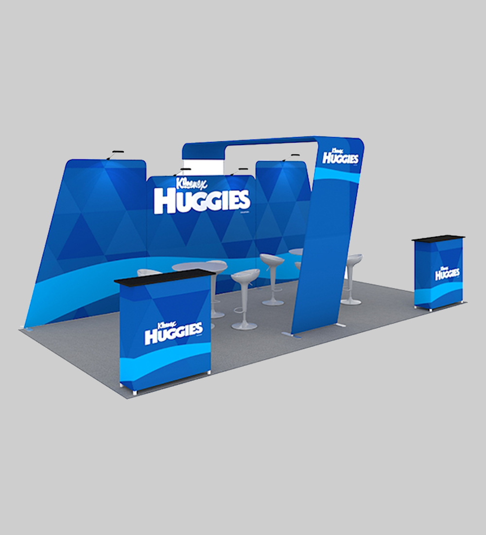 10X20' TENSION FABRIC BOOTH  - Model 1