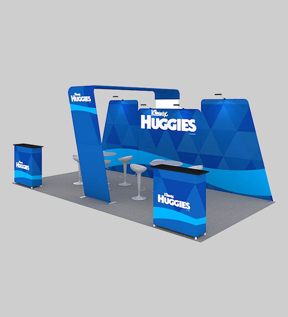 10X20' TENSION FABRIC BOOTH  - Model 1