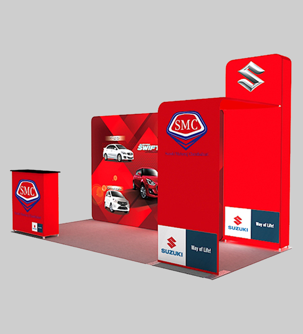 10X20' TENSION FABRIC BOOTH  - Model 11
