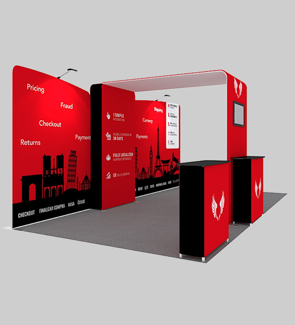 10X20' TENSION FABRIC BOOTH  - Model 3
