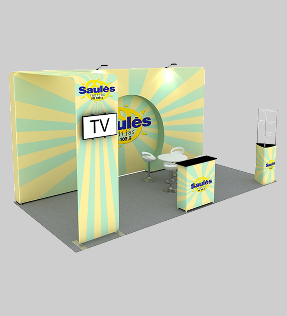 10X20' TENSION FABRIC BOOTH  - Model 9