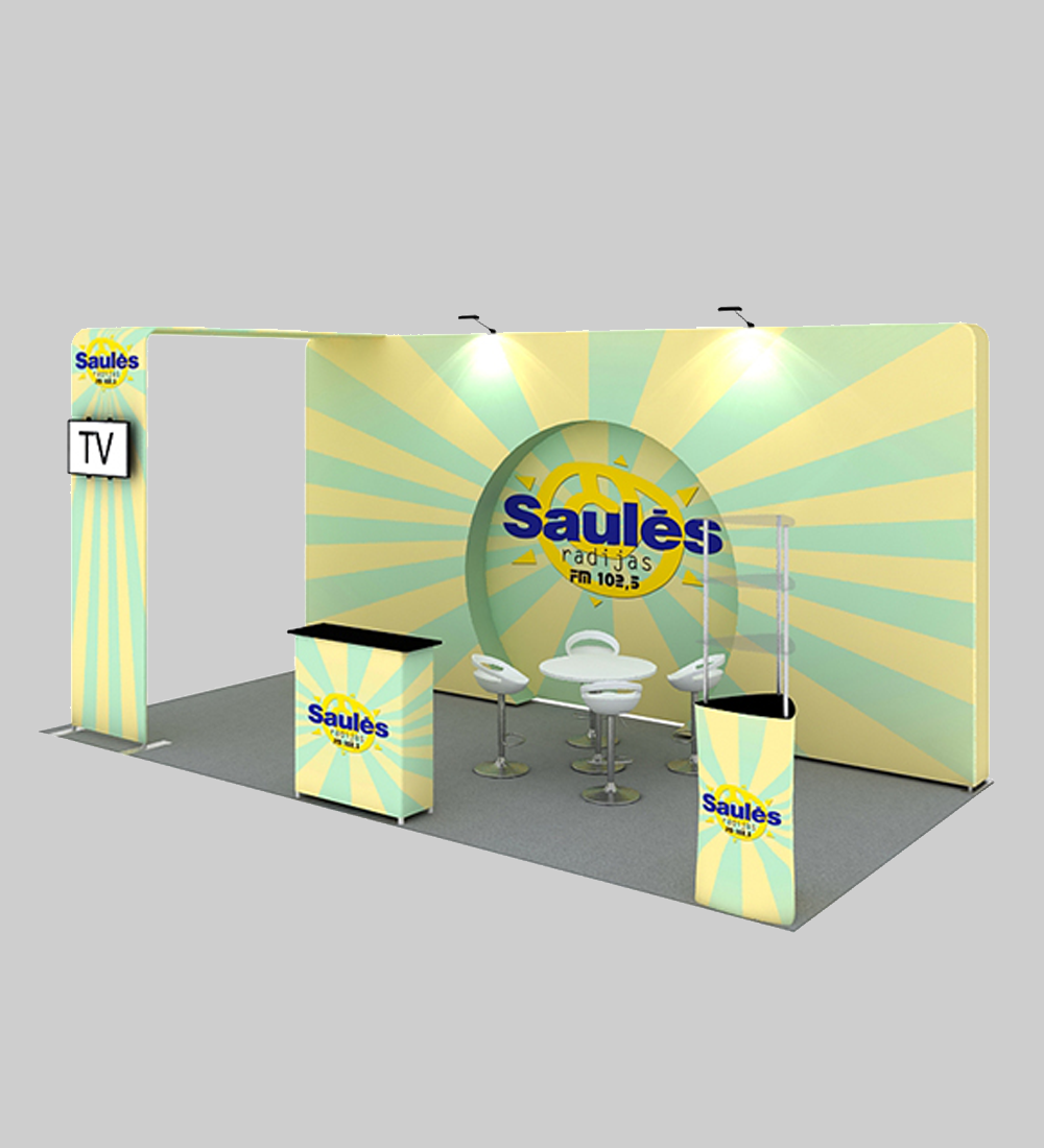 10X20' TENSION FABRIC BOOTH  - Model 9