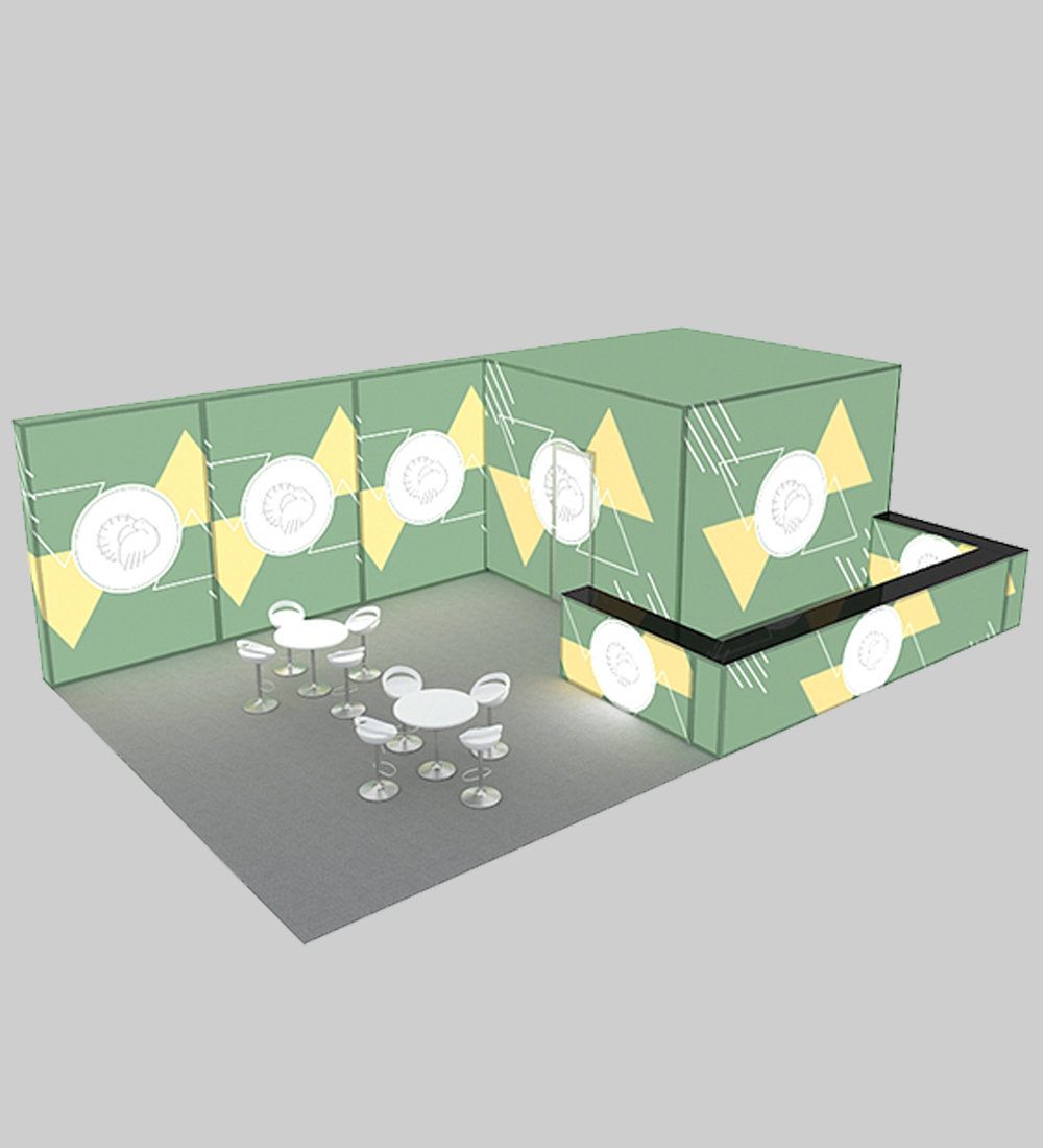 20X30' FRAMELESS SEG BOOTH  - Model 5